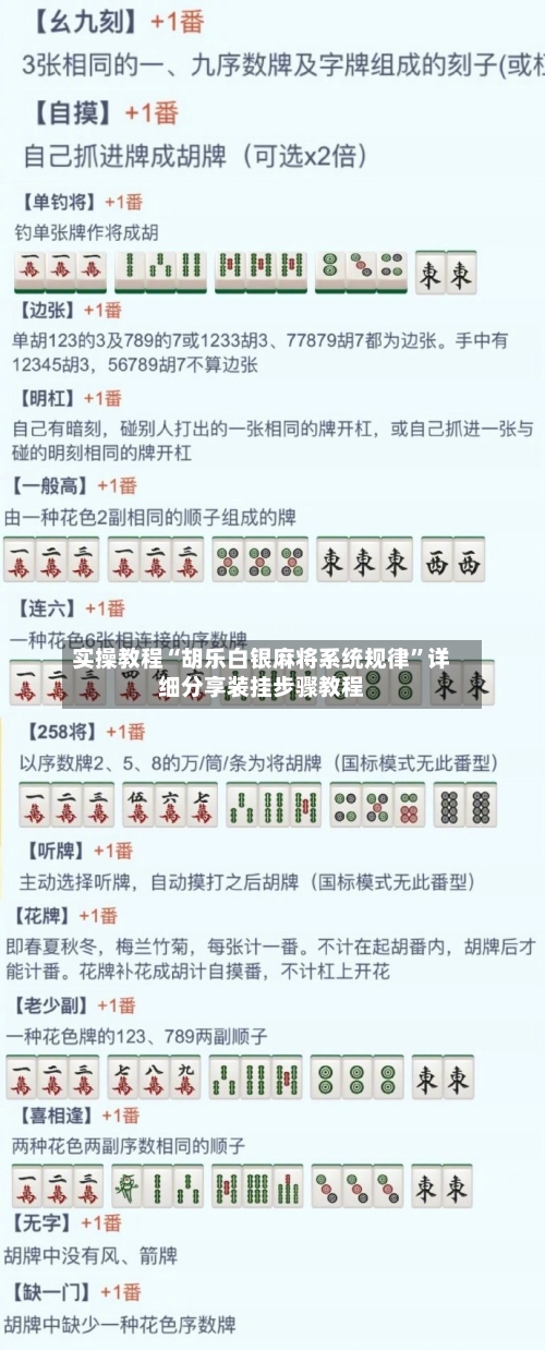 实操教程“胡乐白银麻将系统规律”详细分享装挂步骤教程-第1张图片