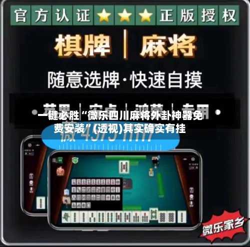 一键必胜“微乐四川麻将外卦神器免费安装”(透视)其实确实有挂-第3张图片