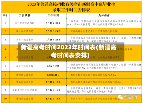 新疆高考时间2023年时间表(新疆高考时间表安排)-第1张图片