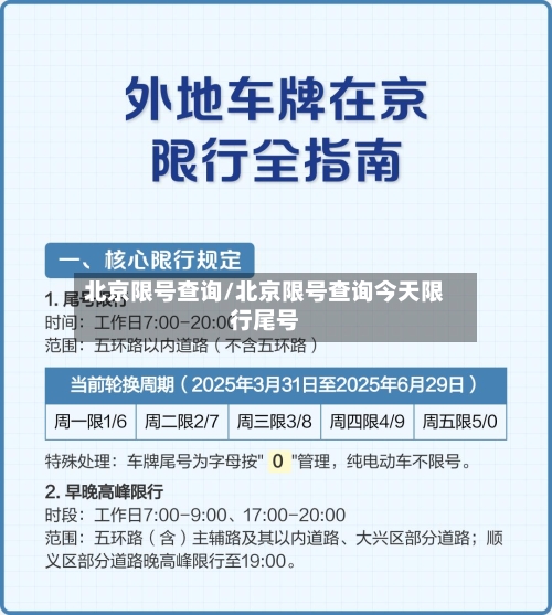 北京限号查询/北京限号查询今天限行尾号-第1张图片