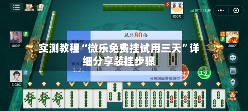 实测教程“微乐免费挂试用三天”详细分享装挂步骤-第1张图片