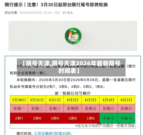 【限号天津,限号天津2026年最新限号时间表】-第2张图片