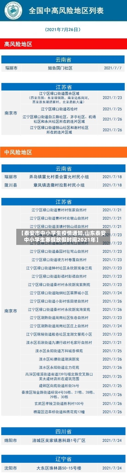 【泰安市中小学生疫情通知,山东泰安中小学生寒假放假时间2021年】-第3张图片