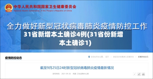 31省新增本土确诊4例(31省份新增本土确诊1)-第1张图片