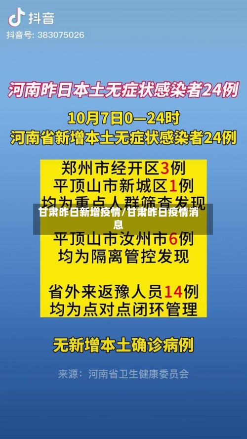 甘肃昨日新增疫情/甘肃昨日疫情消息-第1张图片