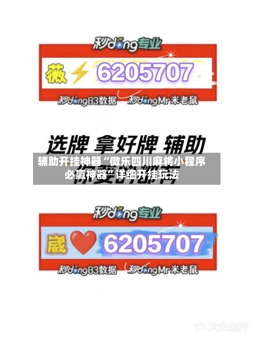 辅助开挂神器“微乐四川麻将小程序必赢神器	”详细开挂玩法-第2张图片