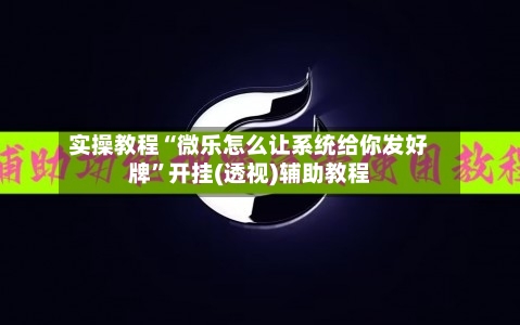 实操教程“微乐怎么让系统给你发好牌”开挂(透视)辅助教程-第2张图片