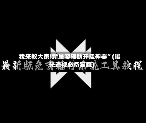 我来教大家!新星游辅助开挂神器	”(曝光透视必备猫腻)-第2张图片