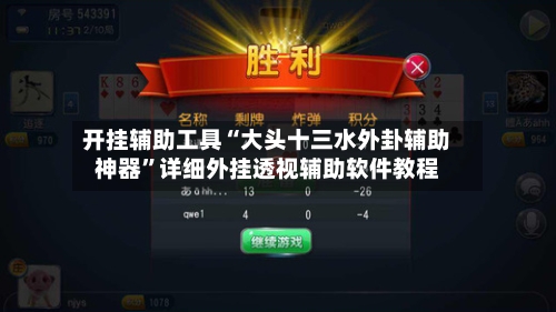 开挂辅助工具“大头十三水外卦辅助神器	”详细外挂透视辅助软件教程-第1张图片