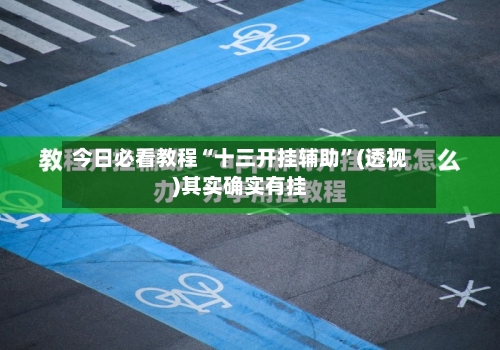 今日必看教程“十三开挂辅助”(透视)其实确实有挂-第1张图片