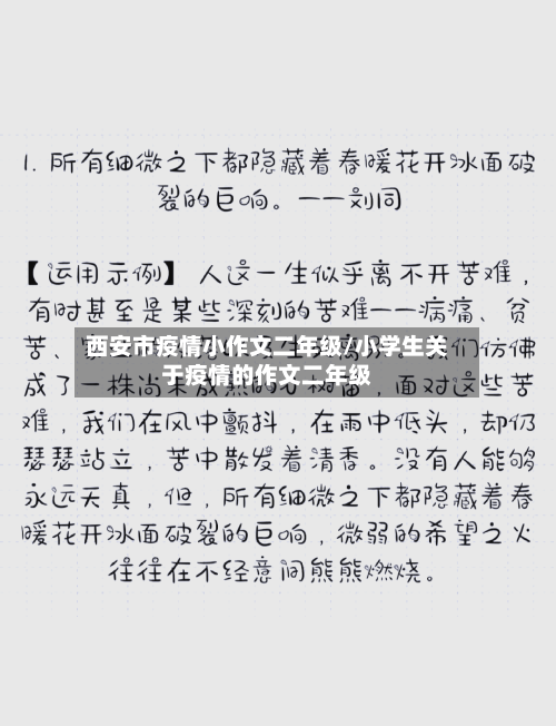 西安市疫情小作文二年级/小学生关于疫情的作文二年级-第2张图片