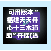 可用版本“福建天天开心十三水辅助”开挂(透视)辅助教程-第3张图片