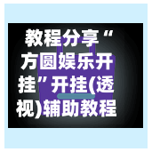 教程分享“方圆娱乐开挂”开挂(透视)辅助教程-第3张图片