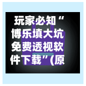 玩家必知“博乐填大坑免费透视软件下载”(原来确实是有插件)-第2张图片