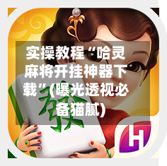 实操教程“哈灵麻将开挂神器下载”(曝光透视必备猫腻)-第2张图片