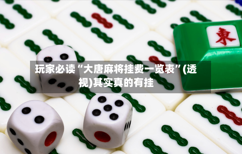玩家必读“大唐麻将挂费一览表”(透视)其实真的有挂-第3张图片