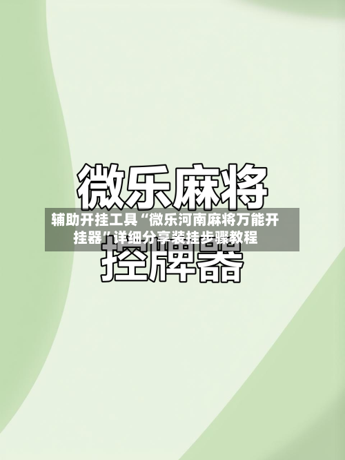 辅助开挂工具“微乐河南麻将万能开挂器	”详细分享装挂步骤教程-第2张图片