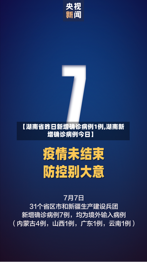 【湖南省昨日新增确诊病例1例,湖南新增确诊病例今日】-第2张图片