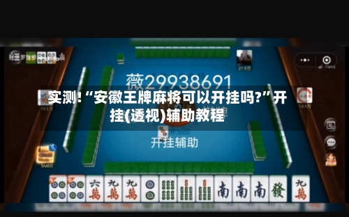 实测!“安徽王牌麻将可以开挂吗?”开挂(透视)辅助教程-第2张图片