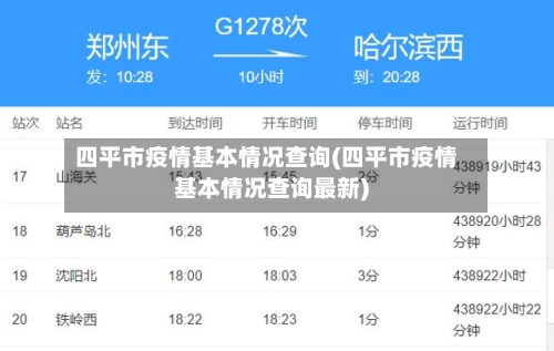 四平市疫情基本情况查询(四平市疫情基本情况查询最新)-第3张图片