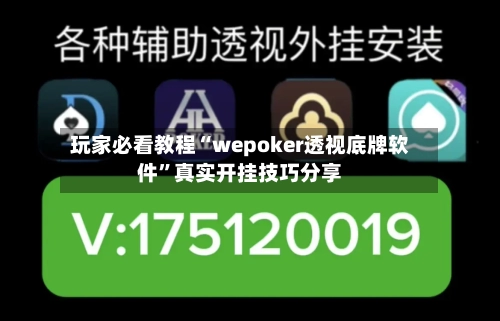玩家必看教程“wepoker透视底牌软件”真实开挂技巧分享-第1张图片