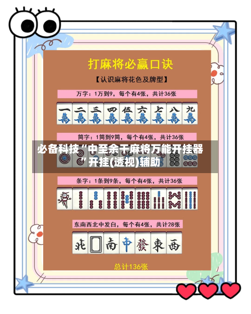 必备科技“中至余干麻将万能开挂器”开挂(透视)辅助-第1张图片