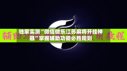 独家实测“微信微乐江苏麻将开挂神器	”掌握辅助功能必胜规则-第3张图片