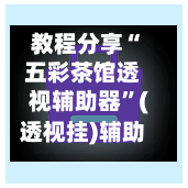 教程分享“五彩茶馆透视辅助器”(透视挂)辅助透视教程-第2张图片