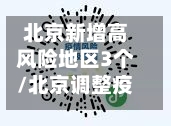 北京新增高风险地区3个/北京调整疫情高风险国家和地区名单-第1张图片