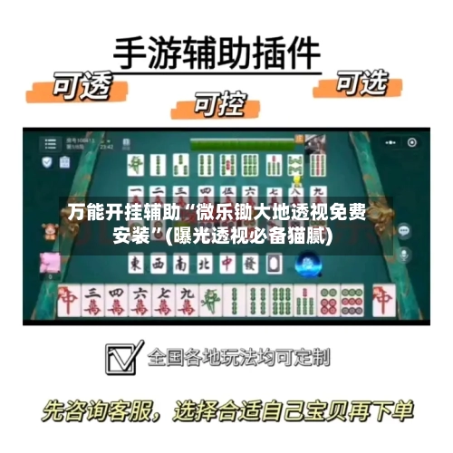 万能开挂辅助“微乐锄大地透视免费安装”(曝光透视必备猫腻)-第2张图片