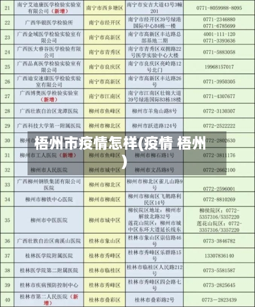 梧州市疫情怎样(疫情 梧州)-第1张图片