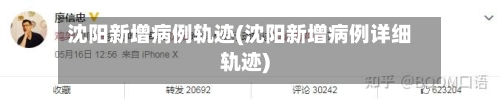 沈阳新增病例轨迹(沈阳新增病例详细轨迹)-第1张图片