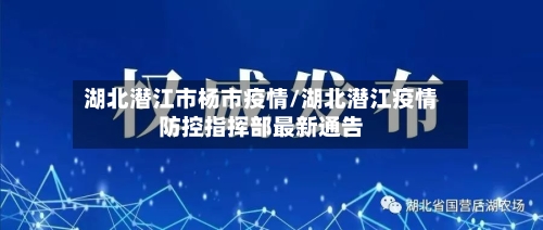 湖北潜江市杨市疫情/湖北潜江疫情防控指挥部最新通告-第3张图片