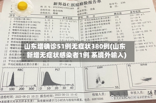 山东增确诊51例无症状380例(山东新增无症状感染者1例 系境外输入)-第1张图片