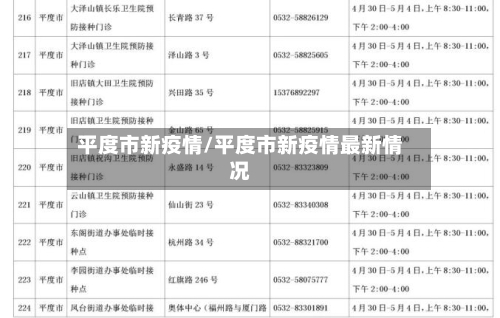 平度市新疫情/平度市新疫情最新情况-第1张图片