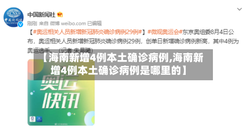【海南新增4例本土确诊病例,海南新增4例本土确诊病例是哪里的】-第3张图片