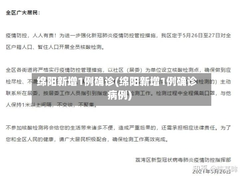 绵阳新增1例确诊(绵阳新增1例确诊病例)-第1张图片