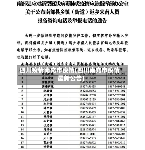 四川疫情南充市疫情(四川南充市疫情最新公告)-第1张图片