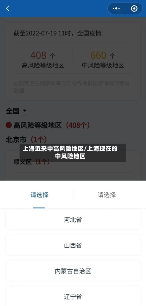 上海近来中高风险地区/上海现在的中风险地区-第1张图片