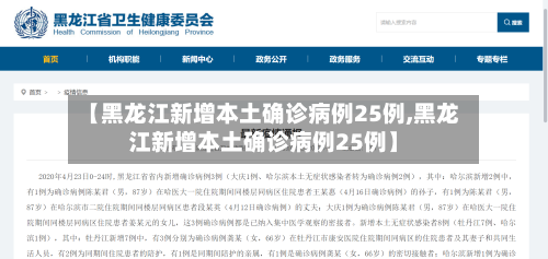 【黑龙江新增本土确诊病例25例,黑龙江新增本土确诊病例25例】-第2张图片