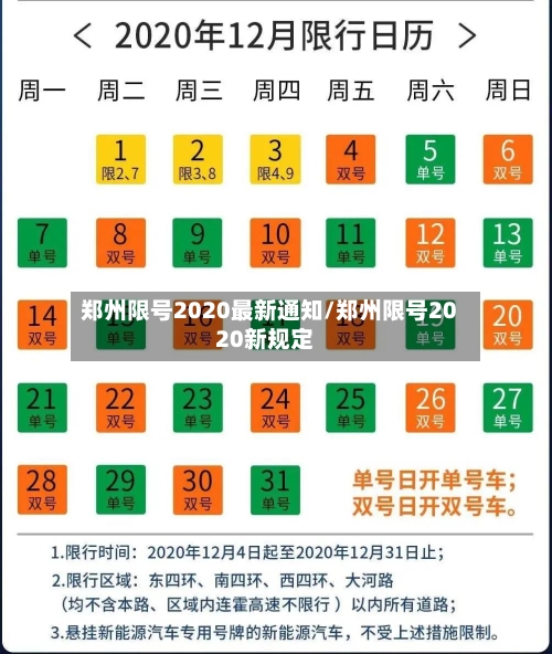 郑州限号2020最新通知/郑州限号2020新规定-第1张图片