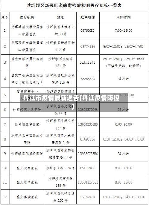 丹江市疫情最新通告(丹江疫情防控)-第1张图片