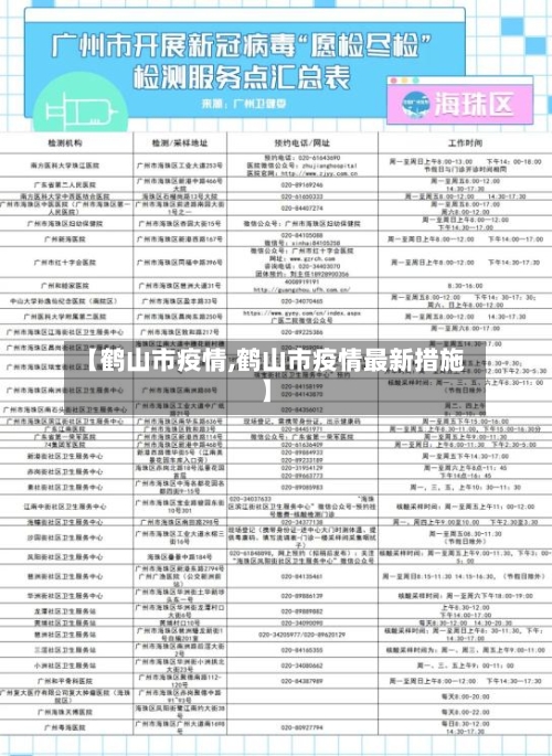 【鹤山市疫情,鹤山市疫情最新措施】-第2张图片
