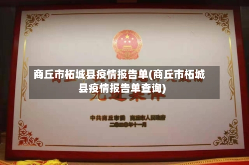商丘市柘城县疫情报告单(商丘市柘城县疫情报告单查询)-第2张图片