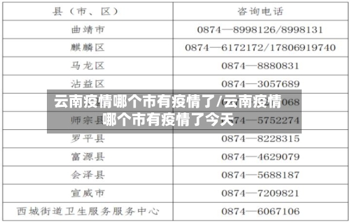 云南疫情哪个市有疫情了/云南疫情哪个市有疫情了今天-第2张图片