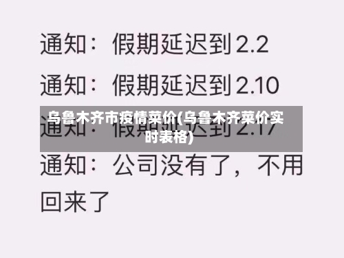 乌鲁木齐市疫情菜价(乌鲁木齐菜价实时表格)-第1张图片