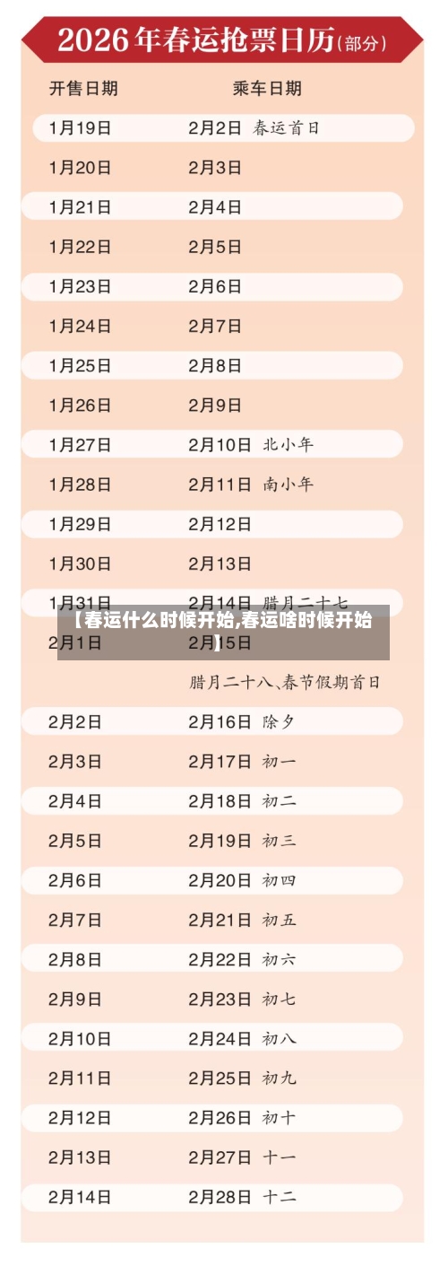 【春运什么时候开始,春运啥时候开始】-第1张图片