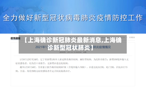 【上海确诊新冠肺炎最新消息,上海确诊新型冠状肺炎】-第2张图片