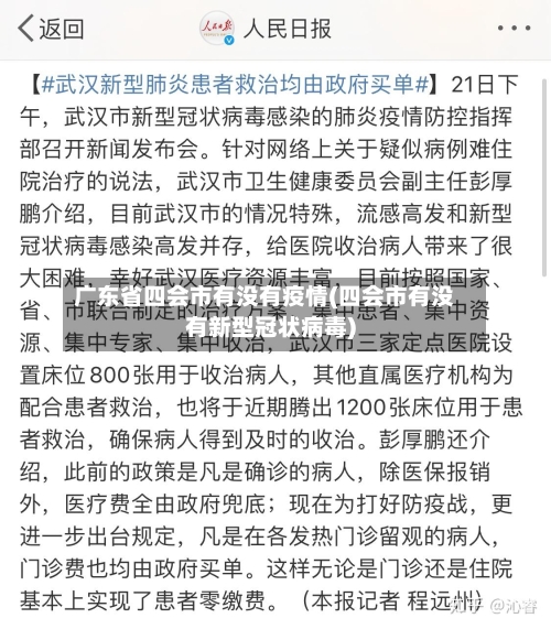 广东省四会市有没有疫情(四会市有没有新型冠状病毒)-第2张图片
