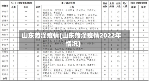 山东菏泽疫情(山东菏泽疫情2022年情况)-第1张图片